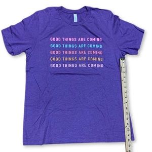 Bella Canvas Good Things T Shirt Purple size L